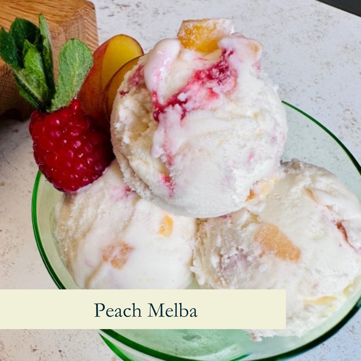 Peach Melba ice cream yorvale